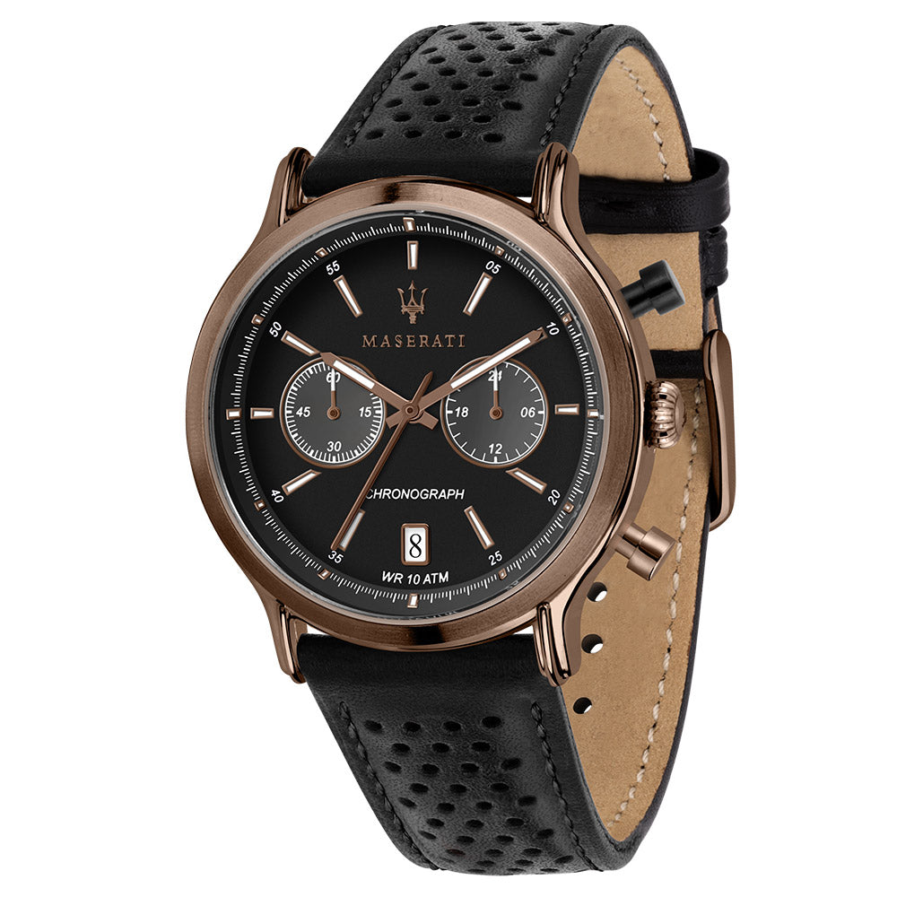 Maserati Epoca 42mm Black Leather Men's Watch - R8871638001