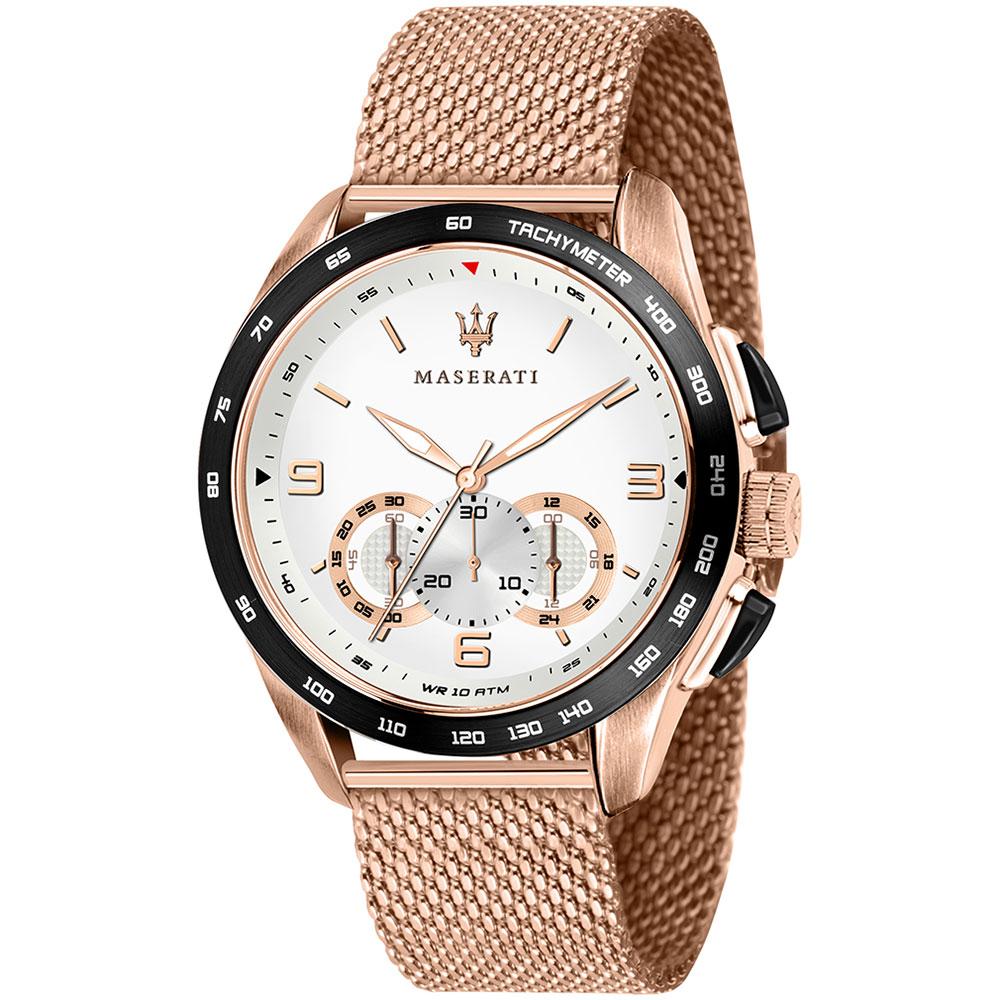 Maserati Traguardo Rose Gold Mesh Men's Watch - R8873612011