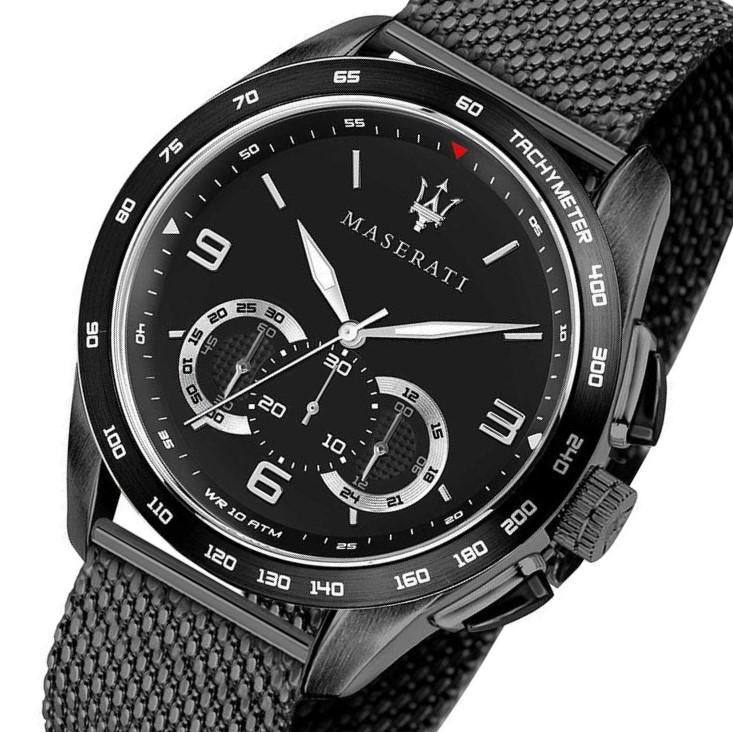 Maserati Traguardo Black Mesh Men's Watch - R8873612031