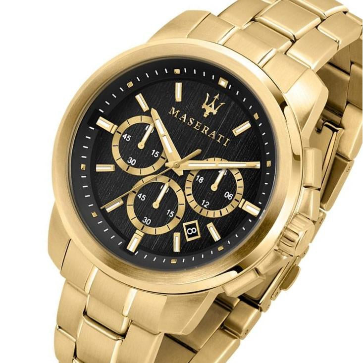Maserati Successo 44mm Gold Steel Men's Watch - R8873621013