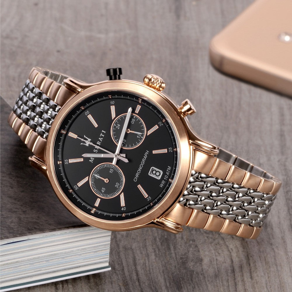 Maserati Epoca 42mm Rose Gold & Stainless Steel Men's Watch - R8873638005