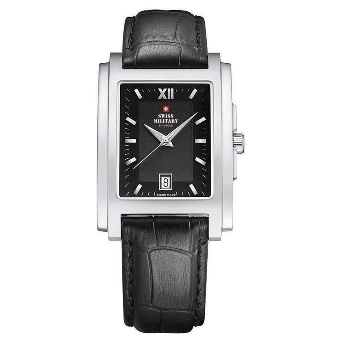 Swiss Military Black Leather Men's Watch - SM30053.05