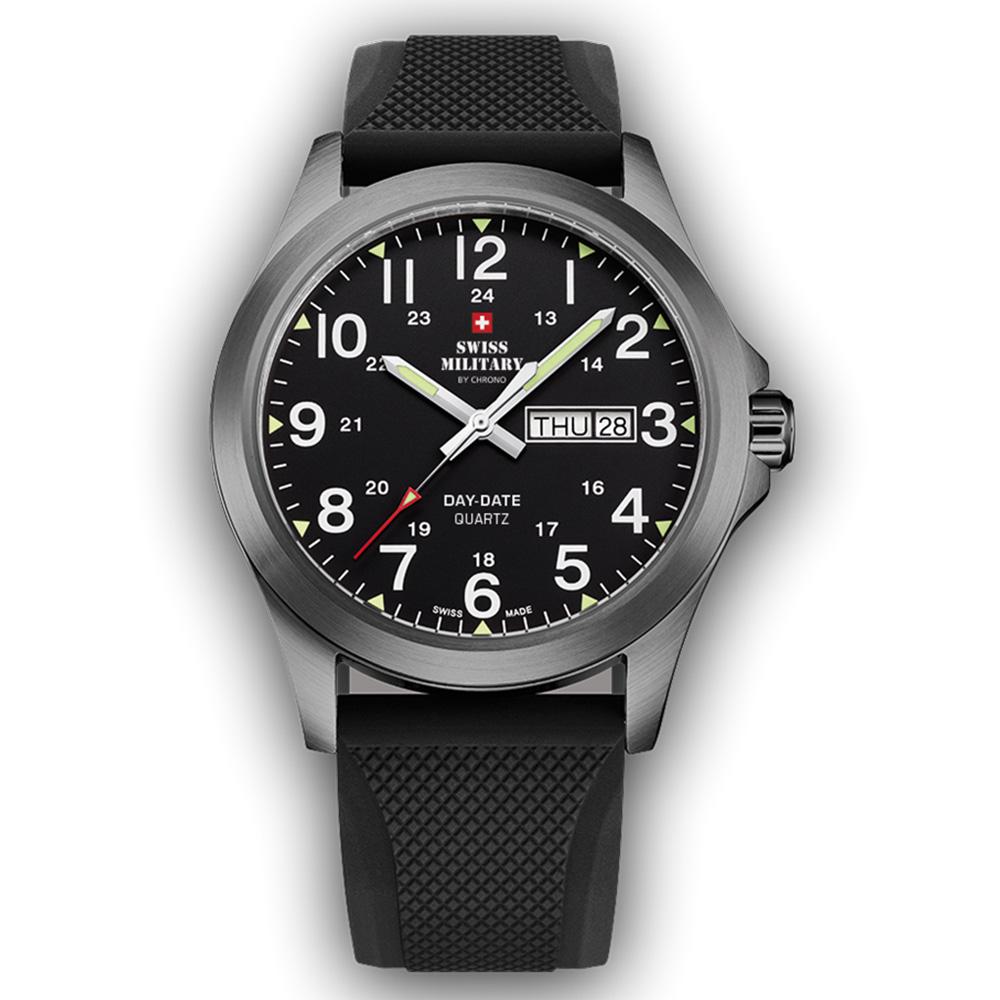 Swiss Military Black Silicone Men's Watch - SMP36040.20
