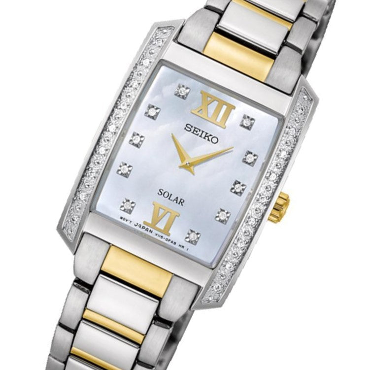 Seiko Conceptual Solar Powered Diamond Encrusted Ladies Watch - SUP403P-9