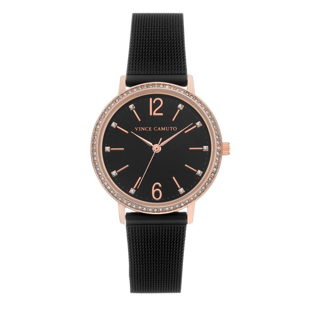 Vince Camuto Black Mesh Ladies Watch - VC5359BKRT display picture 1