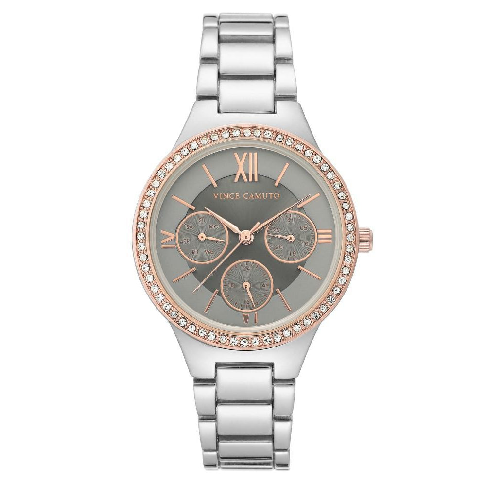 Vince Camuto Grey Sandblast Dial Ladies Watch - VC5383GYRT