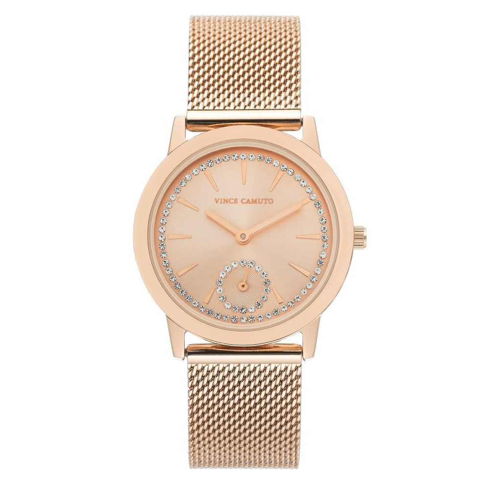 Vince Camuto Rose Gold Mesh Ladies Watch - VC5392RGRG