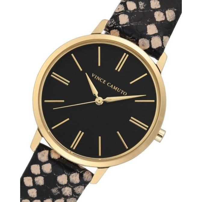 Vince Camuto Cream Snake Pattern Leather Ladies Watch - VC5400BKCR