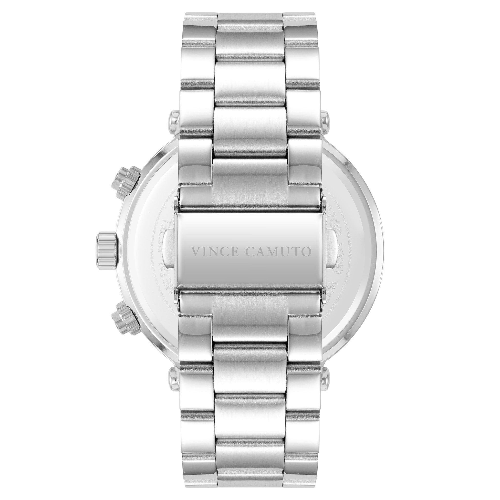 Vince Camuto Silver Steel Black Dial Multi-function Men's Watch - VC1137BKTT