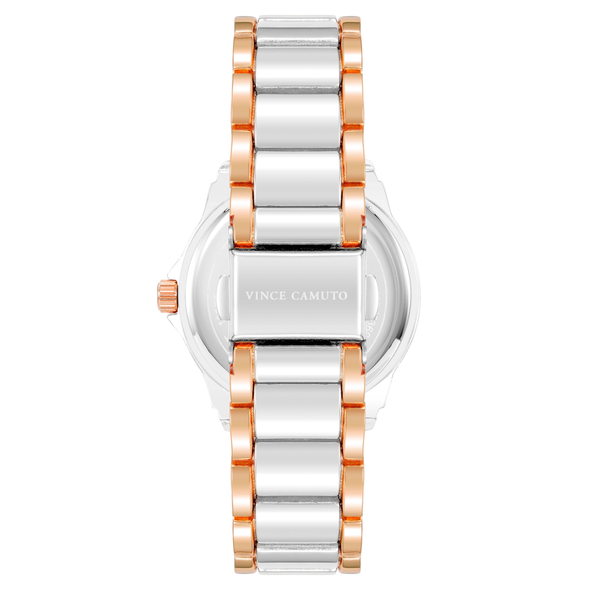 Vince Camuto Two-Tone Rose Gold Band White Dial Women's Watch - VC5361WTRT