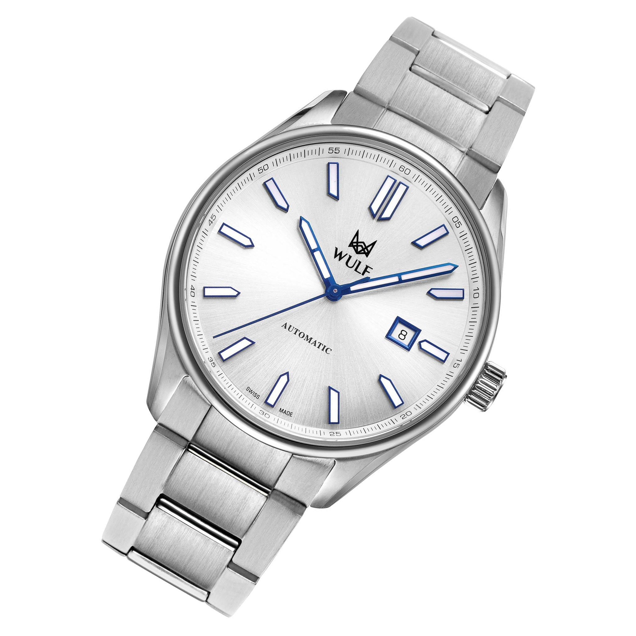WULF ALPHA Stainless Steel Silver Dial Automatic Men's Watch - WF01.01M