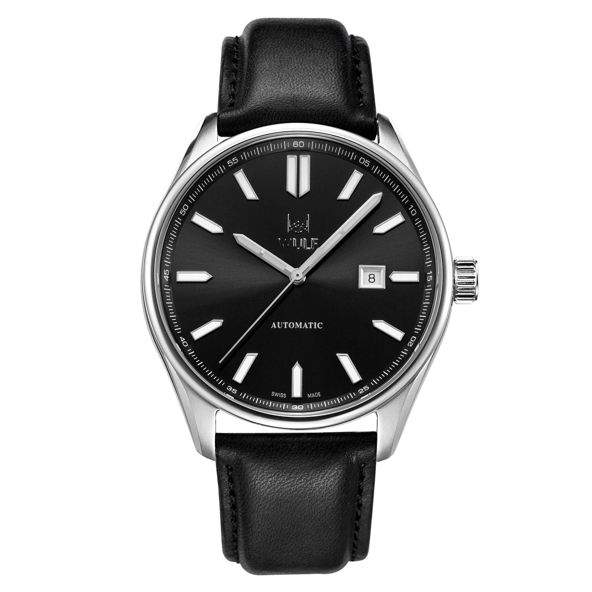 Wulf Lycan Black Leather Men's Automatic Watch - WF01.02