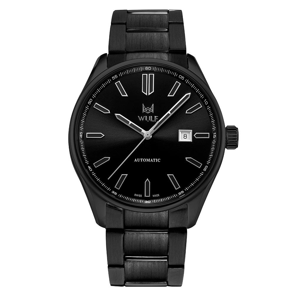 WULF 43 mm Black Steel Automatic Swiss Made Unisex Watch - WF01.05M