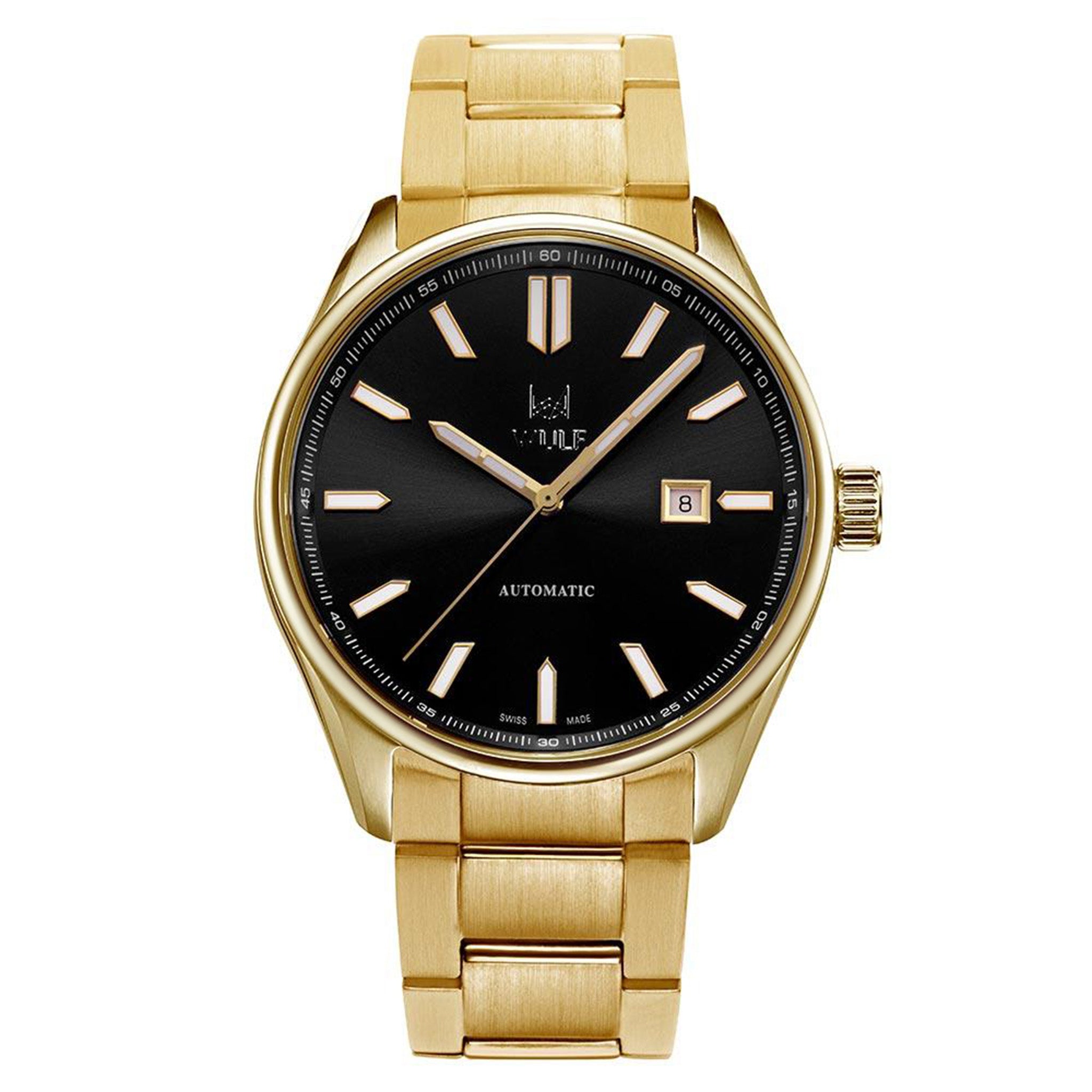 WULF Alpha-X 43mm Gold Steel Automatic Swiss Made Unisex Watch - WF01.06M