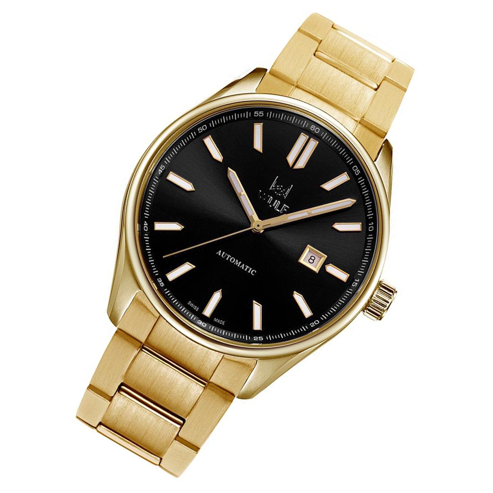 WULF Alpha-X 43mm Gold Steel Automatic Swiss Made Unisex Watch - WF01.06M