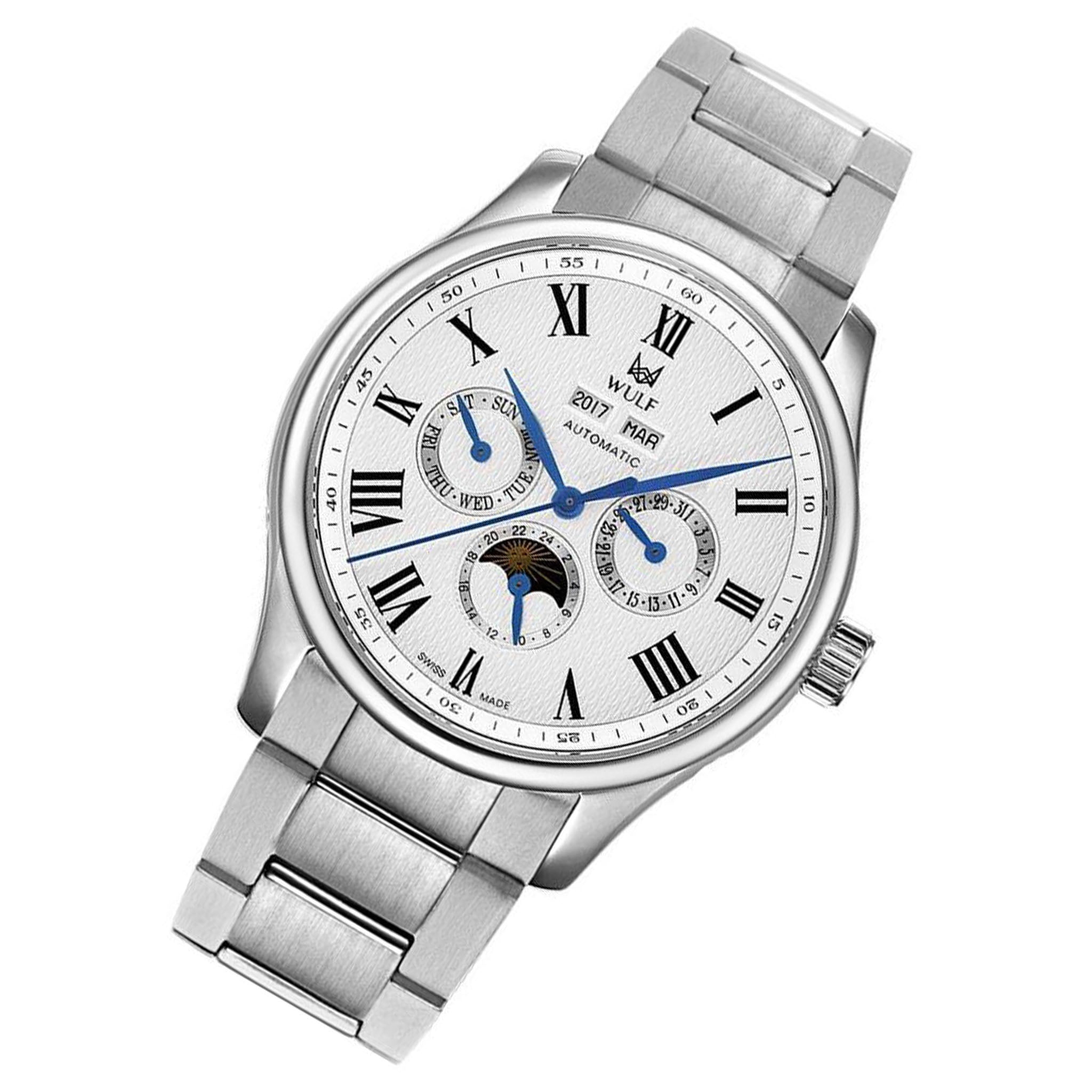 WULF Lycan-X Silver Automatic Men's Watch - WF03.01M