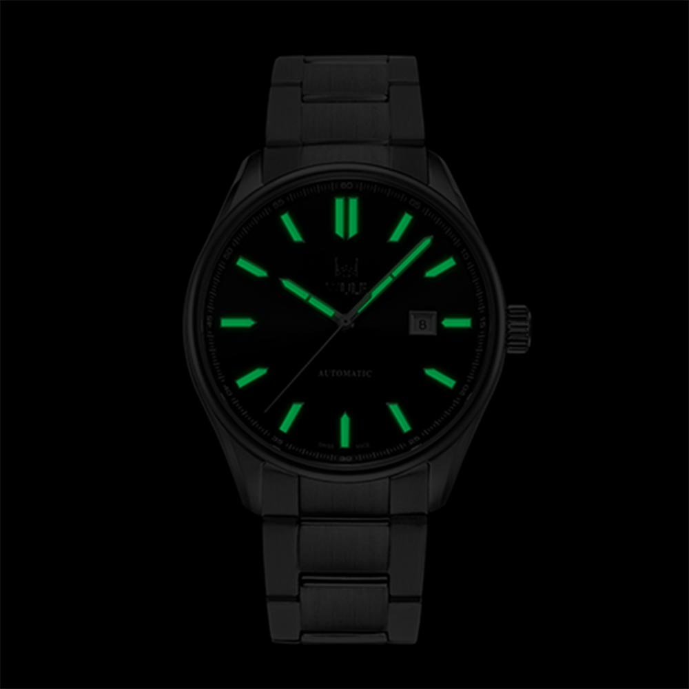 WULF Alpha-X Stainless Steel Black Dial Automatic Unisex Watch - WF04.02M