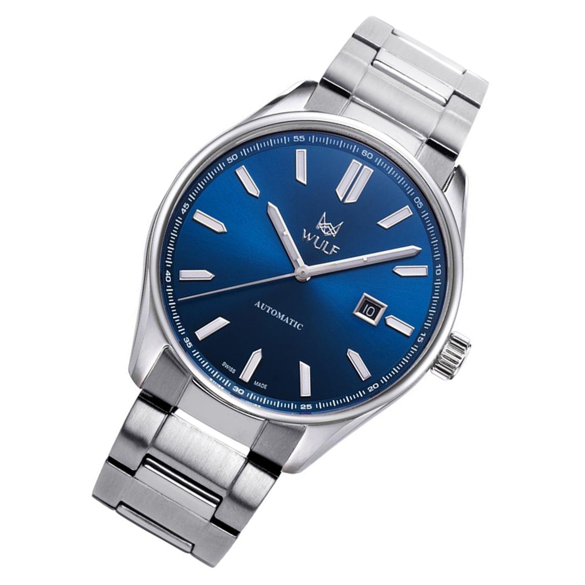 WULF Alpha-X 43mm Silver Steel Automatic Swiss Made Unisex Watch - WF04.03M