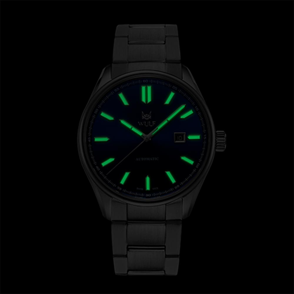 WULF Alpha-X 43mm Silver Steel Automatic Swiss Made Unisex Watch - WF04.03M