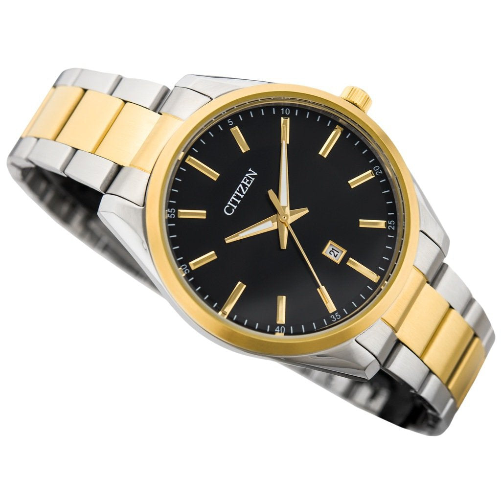 Citizen Gents Two-Tone Stainless Steel Black Dial Men's Watch - BI1034-52E