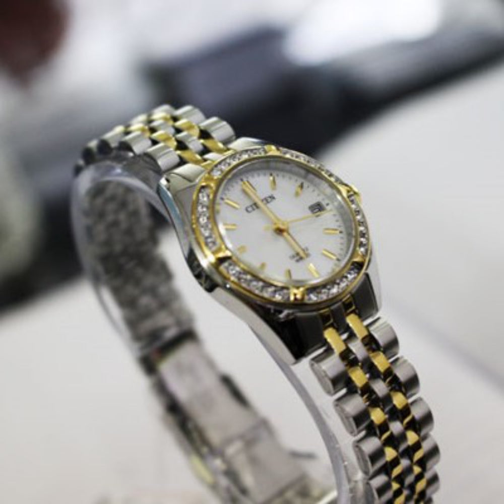 Citizen Ladies Two Tone Stainless Steel Quartz Watch - EU6064-54D