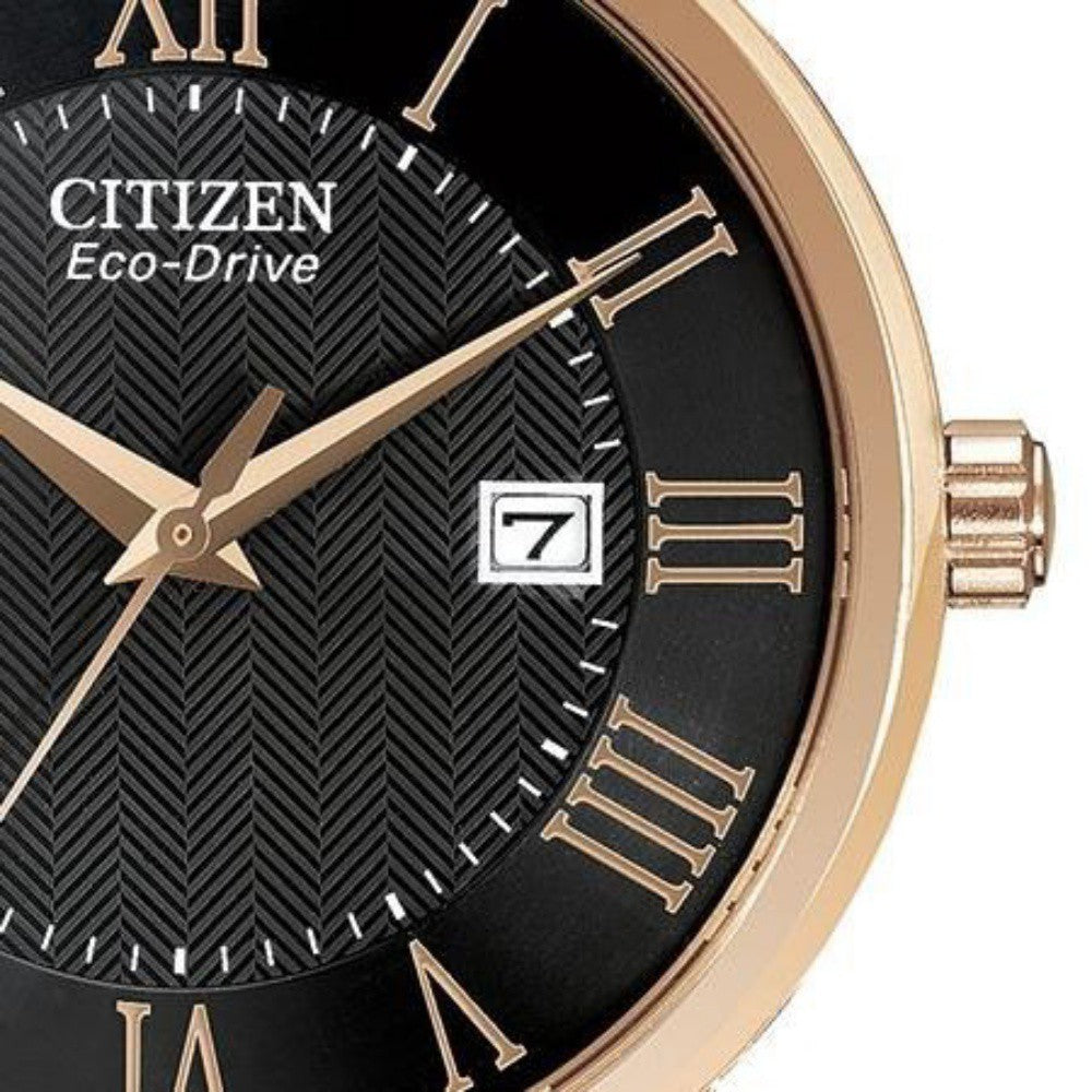 Citizen Gents Eco-Drive Brown Leather Men's Watch - BM6759-03E