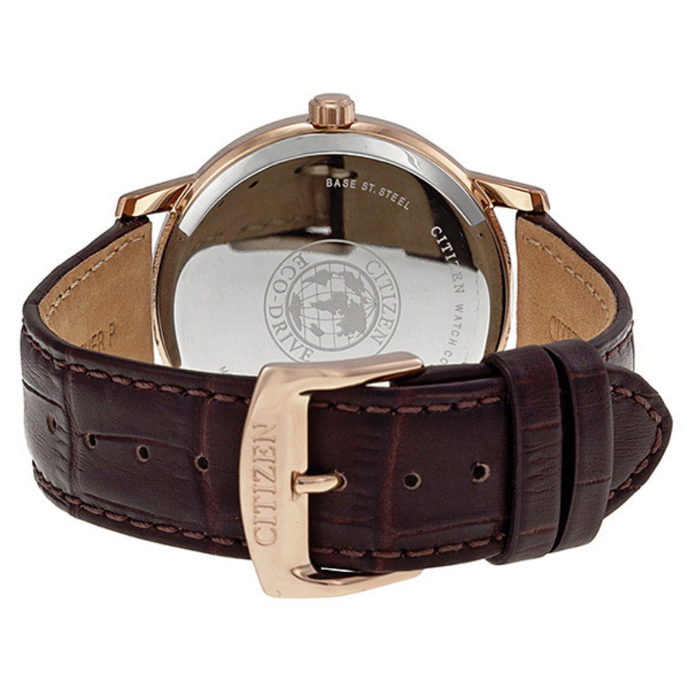 Citizen Gents Eco-Drive Brown Leather Men's Watch - BM6759-03E