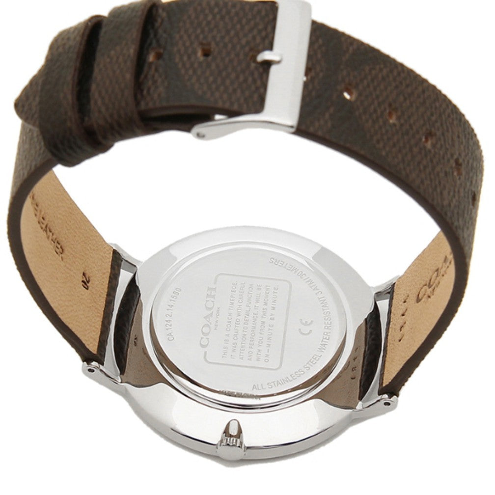Coach Charles Casual Brown Leather Men's Watch - 14602156