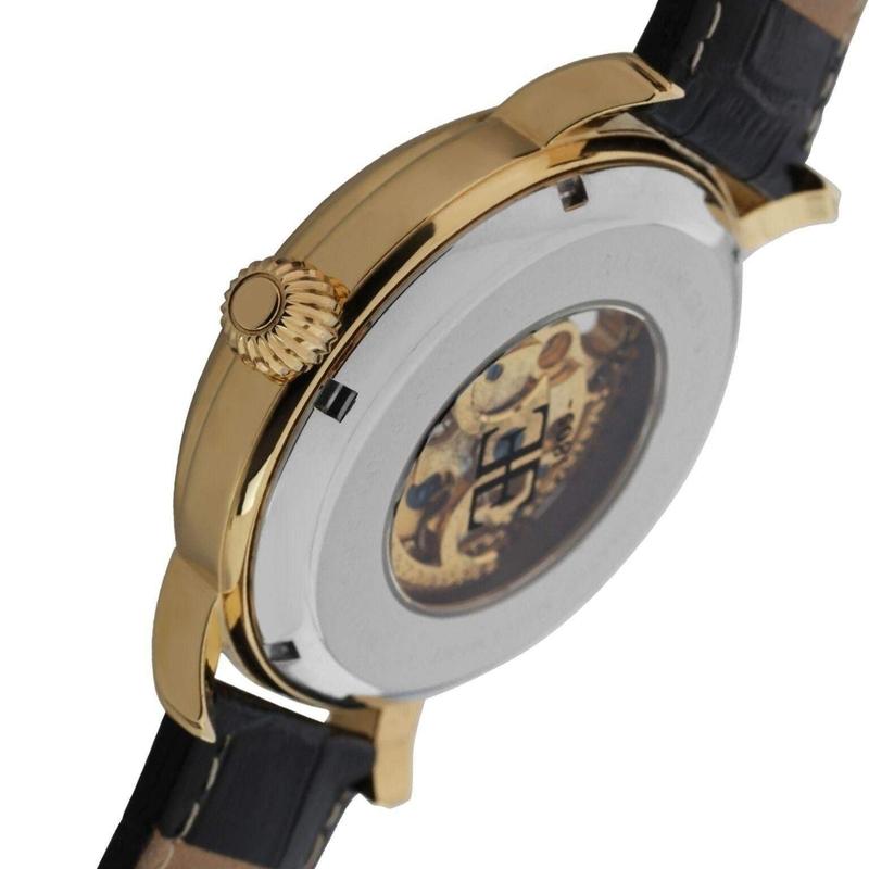 Earnshaw Longcase Automatic Leather Mens Watch - ES-8011-03