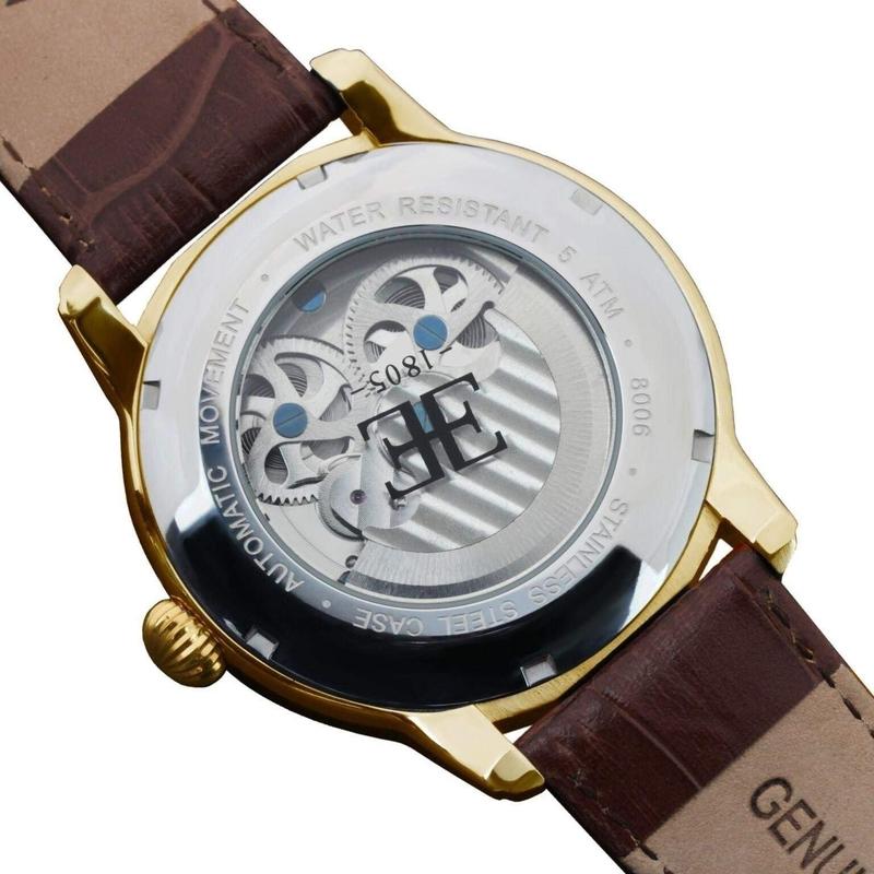 Earnshaw Longitude Leather Automatic Mens Watch - ES-8006-02