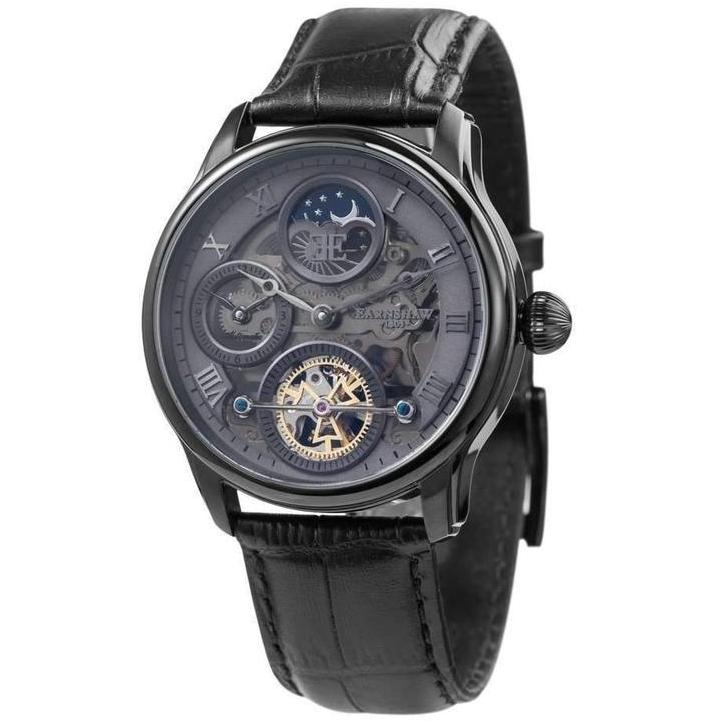Earnshaw LONGITUDE SHADOW Automatic Leather Mens Watch - ES
