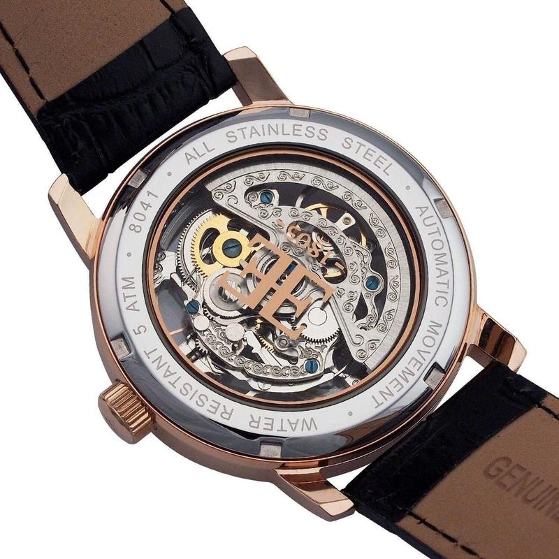 Earnshaw Westminster Automatic Leather Mens Watch - ES-8041-03