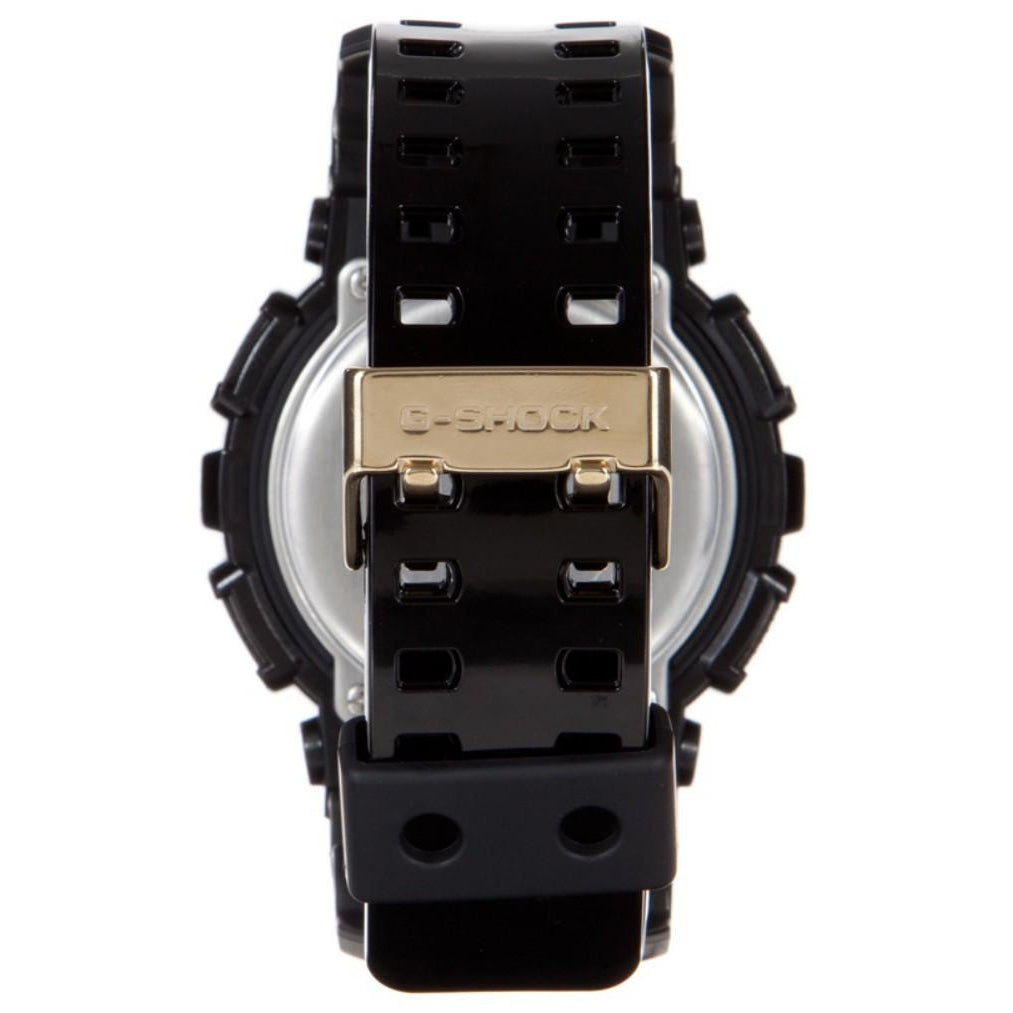 Casio G-SHOCK X-Large Black Resin Gold Dial Analogue-Digital Men's Watch - GA110GB-1