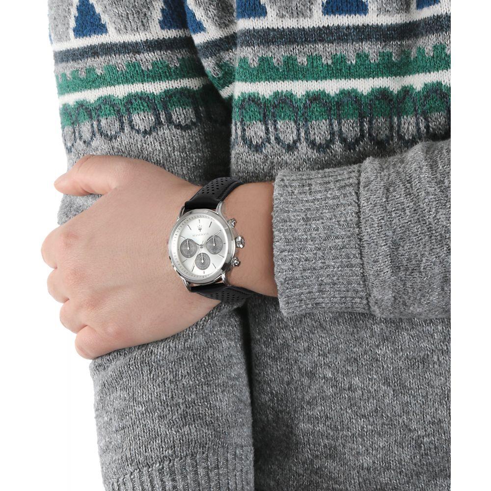 Maserati Epoca Black Leather Watch - R8851118009-The Watch Factory Australia