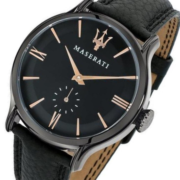 Maserati Epoca Men's Black Leather Watch - R8851118004