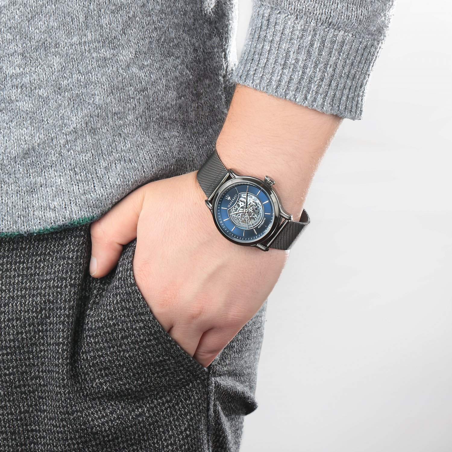 Maserati Epoca Steel Mesh Watch - R8823118002-The Watch Factory Australia