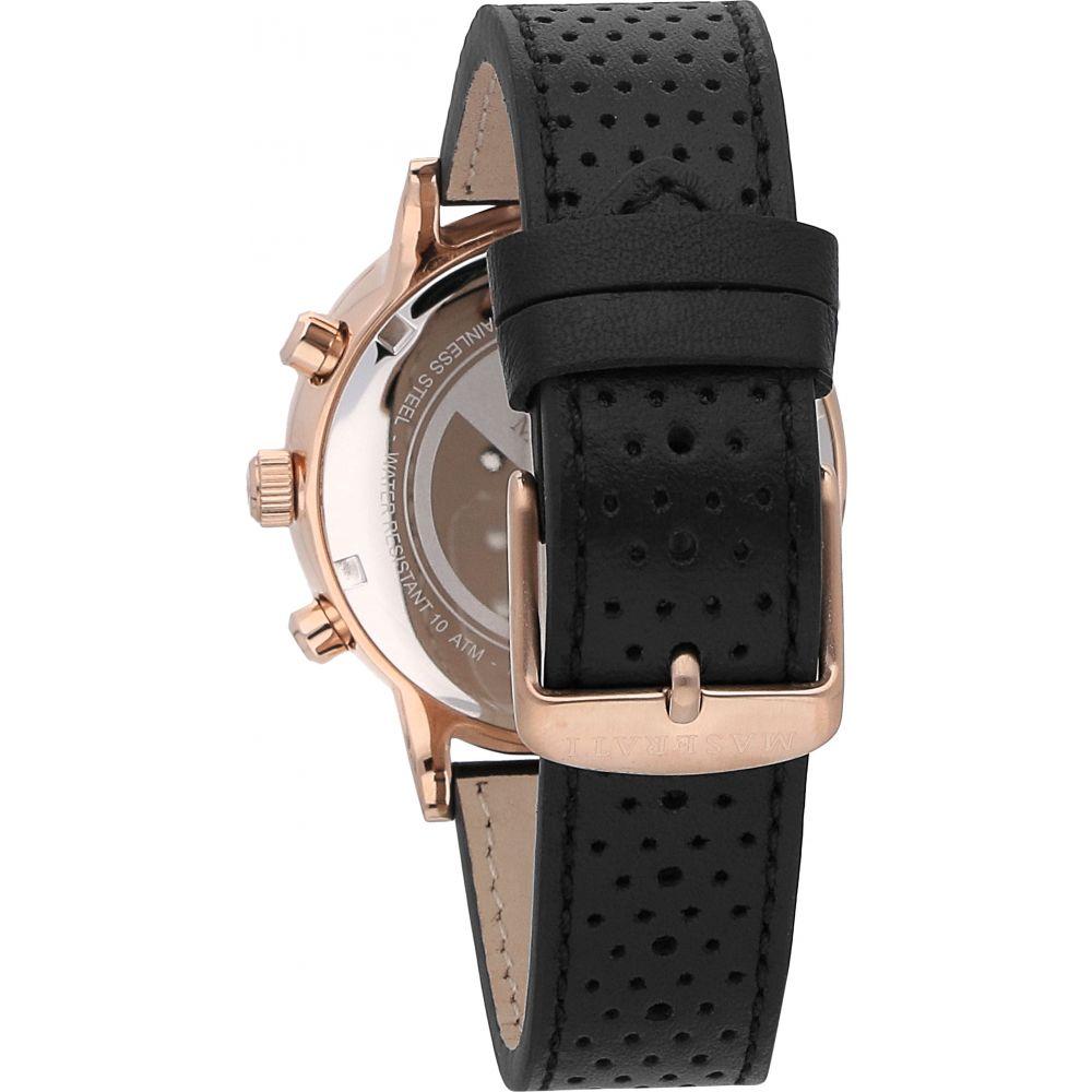 MASERATI GT Rose Gold Case Black Leather Men's Watch -R8871134001-The Watch Factory Australia