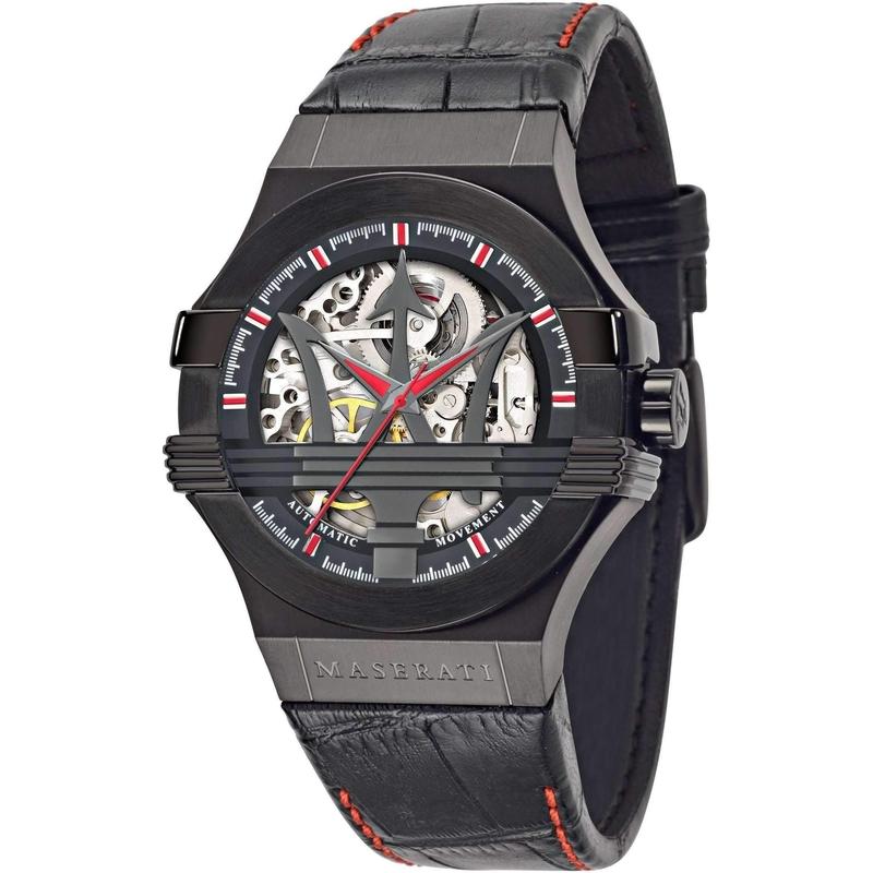 Maserati Potenza Men's Automatic Leather Watch - R8821108010-The Watch Factory Australia