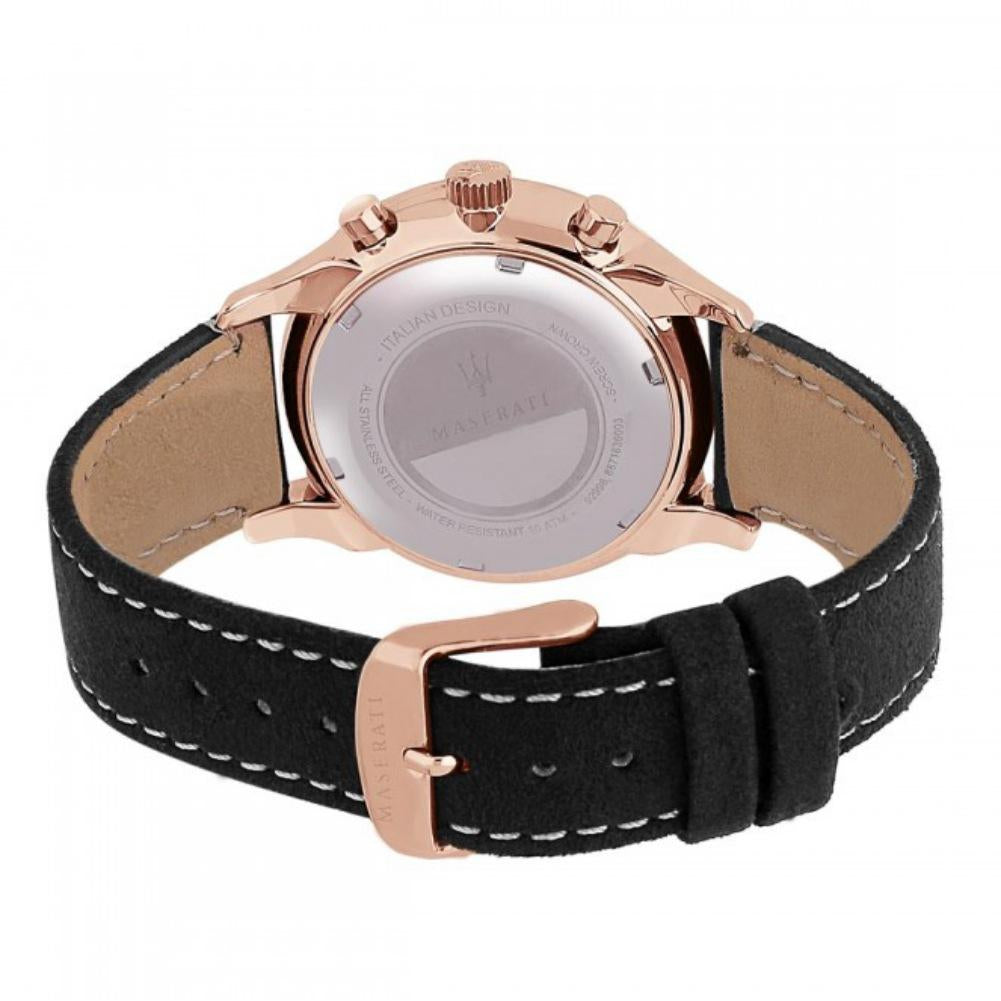 Maserati Gentleman Casual Black Leather Men's Watch - R8871636003