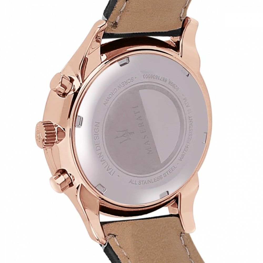 Maserati Gentleman Casual Black Leather Men's Watch - R8871636003