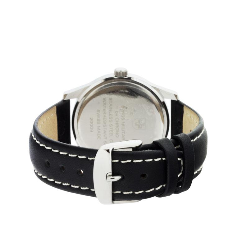 Swiss Military Men's Leather Luminous Watch - SM34004.09