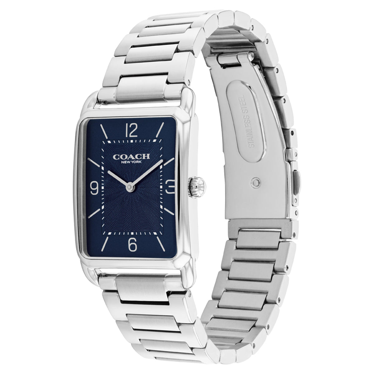 Coach Silver Steel Blue Dial Unisex Watch - 14400046