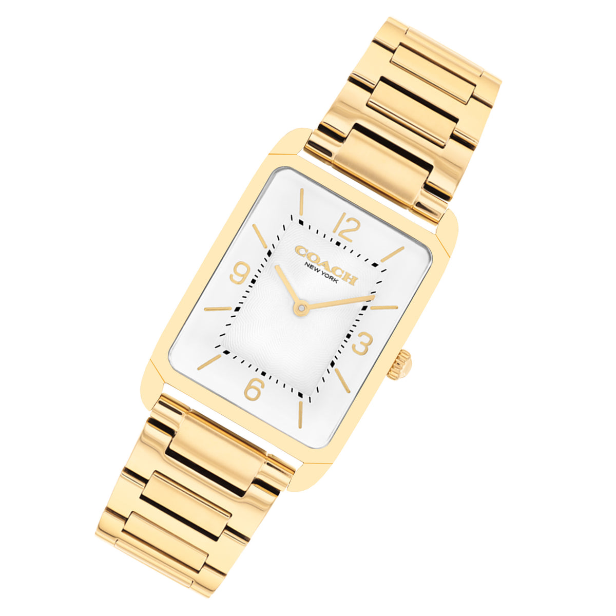 Coach  Gold Steel Silver White Dial Unisex Watch - 14400048
