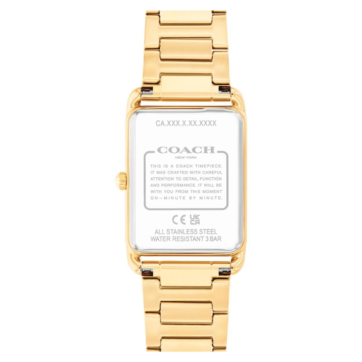 Coach  Gold Steel Silver White Dial Unisex Watch - 14400048
