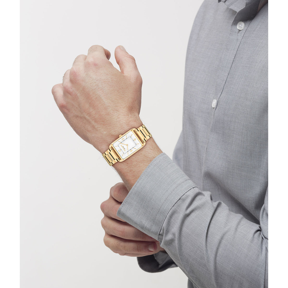 Coach  Gold Steel Silver White Dial Unisex Watch - 14400048