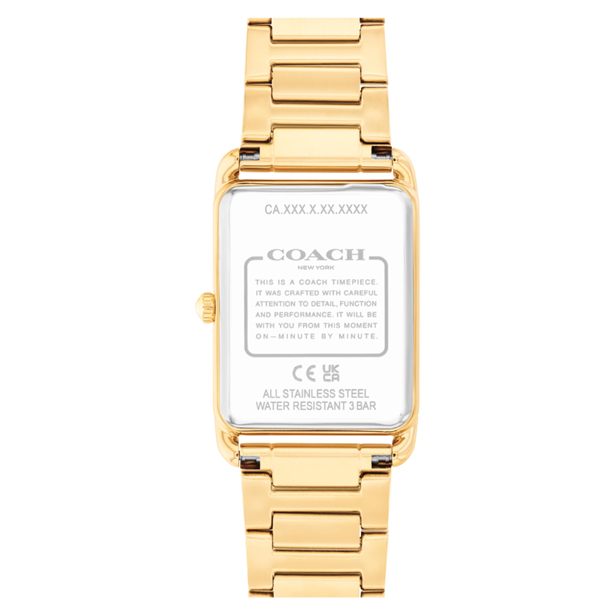 Coach  Gold Steel Silver White Dial Unisex Watch - 14400048