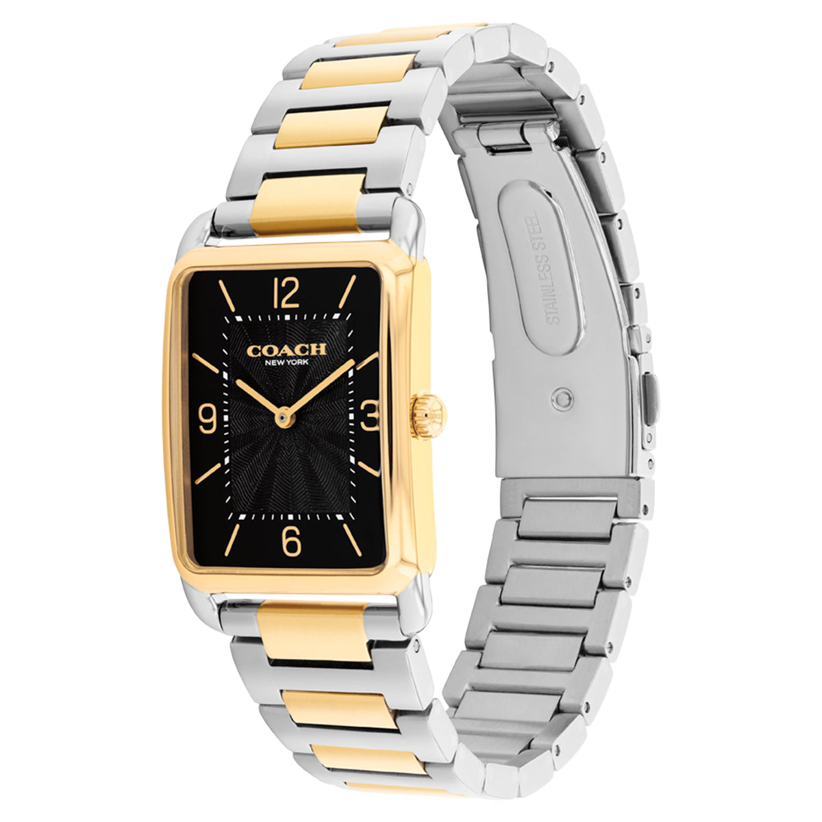 Coach Two-Tone Steel Black Dial Unisex Watch - 14400050