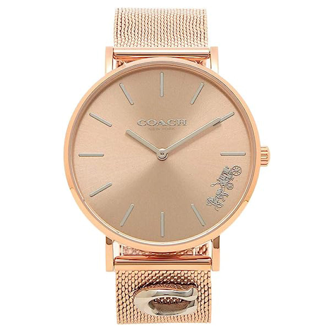 Coach Perry Rose Gold Mesh Ladies Watch - 14503338