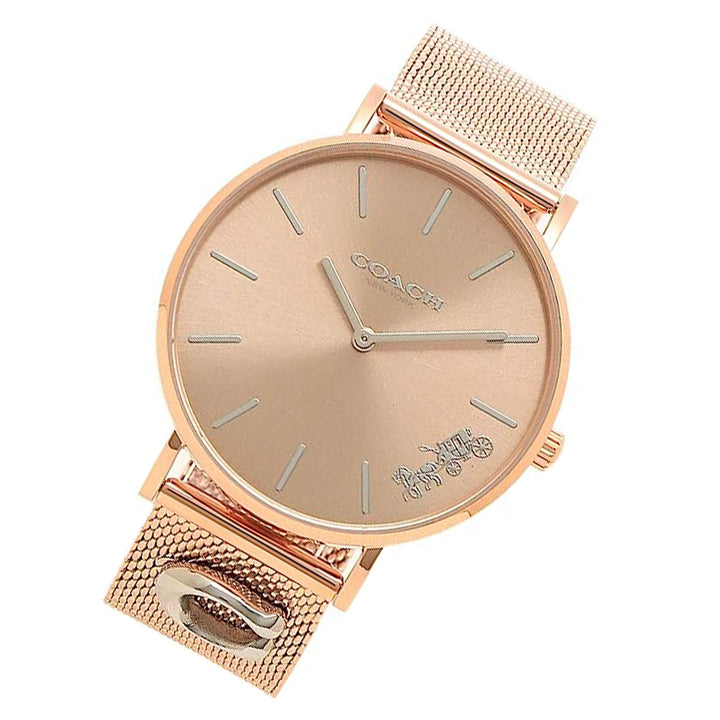 Coach Perry Rose Gold Mesh Ladies Watch - 14503338