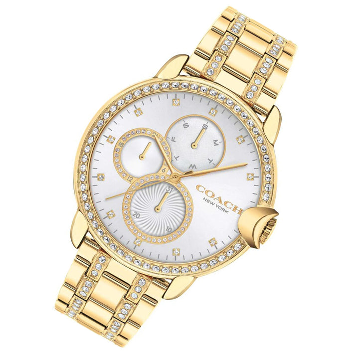 Coach Arden Gold Steel with Crystals Women's Multi-function Watch - 14503862